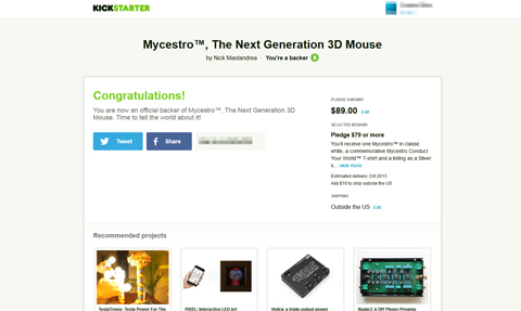 Mycestro™, The Next Generation 3D Mouse