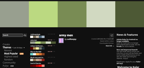 Adobe Kuler 「army men」