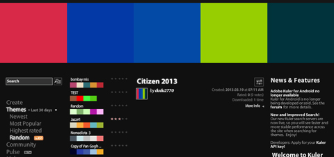 Adobe Kuler 「Citizen 2013」