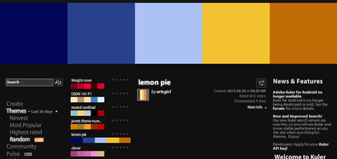 Adobe Kuler 「lemon pie」