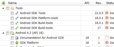 Android SDK インストール方法